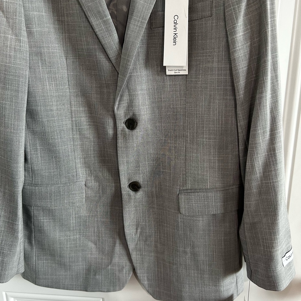✨Calvin Klein NWT Grey Blazer Sz 18 - Picture 5 of 6